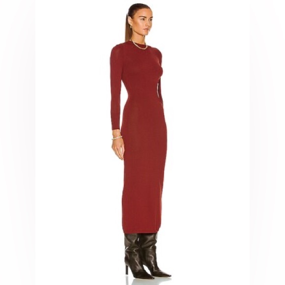 Aya Muse for FWRD Gigi Dress Maroon Ref Cut Out Detail  M $425 - Picture 2 of 11